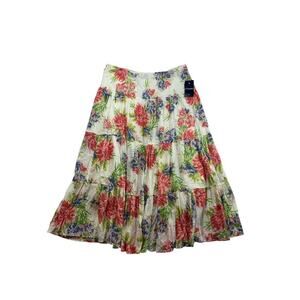 Women's Chaps Pink Floral Long Skirt - Size XL
